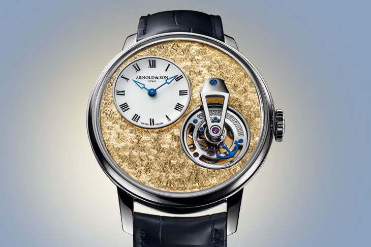 顫刻工藝面盤恆定動力陀飛輪/ ARNOLD & SON Constant Force Tourbillon 11 鉑金版
