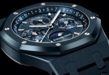 「云夜蓝50」陶瓷表壳与7138新世代机芯/AP皇家橡树万年历腕表