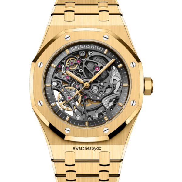 Audemars Piguet Royal Oak Double Balance Wheel Openworked Yellow Gold 15407BA