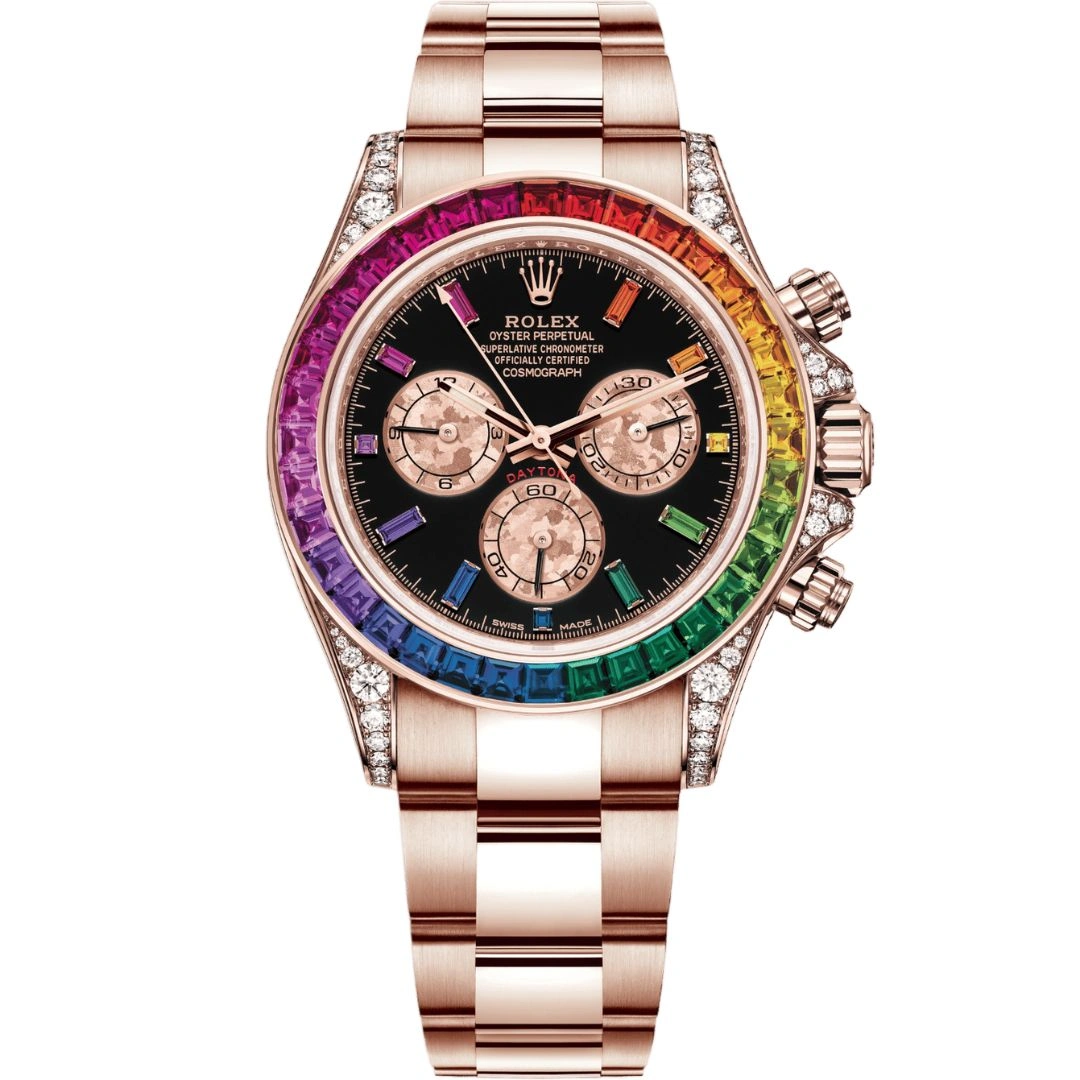 116595rbow-0001_main Rolex Daytona "Rainbow" Rose Gold 116595RBOW