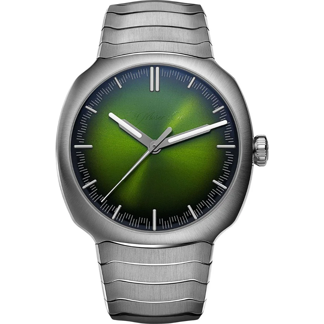 6201-1200_main H. Moser & Cie. Streamliner Centre Seconds Matrix Green 6201-1200